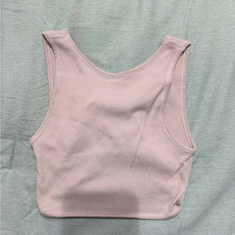 Garage Cream Ribbed Tank Top - Picture 2 of 3